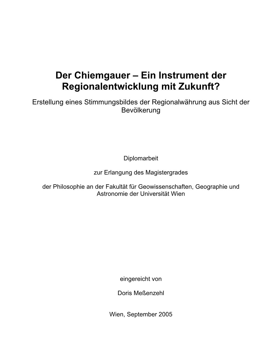 Ein Instrument Der Regionalentwicklung Mit Zukunft?