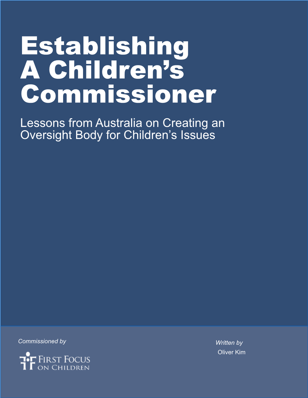Establishing a Children's Commissioner