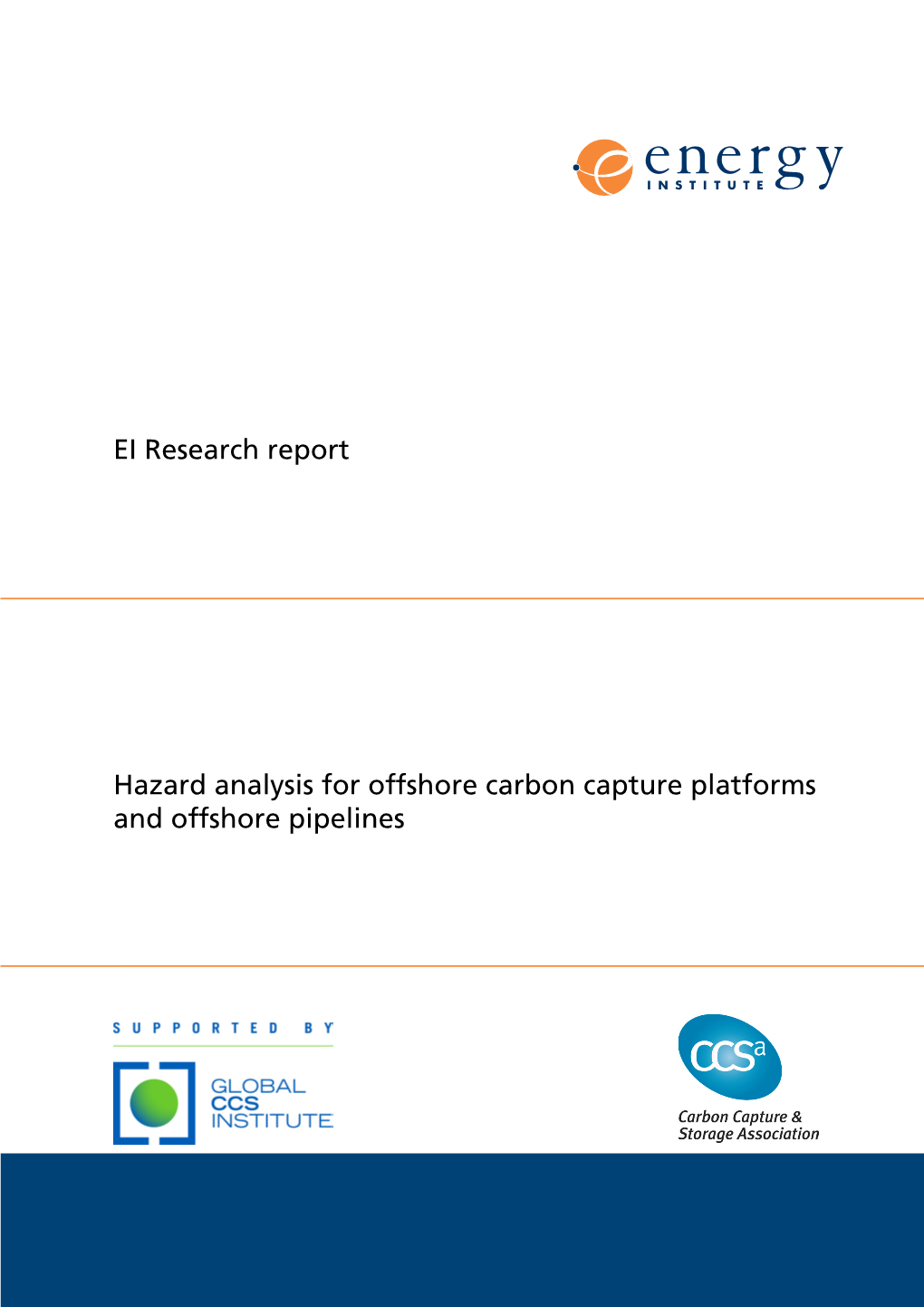 EI Research Report Hazard Analysis for Offshore Carbon Capture