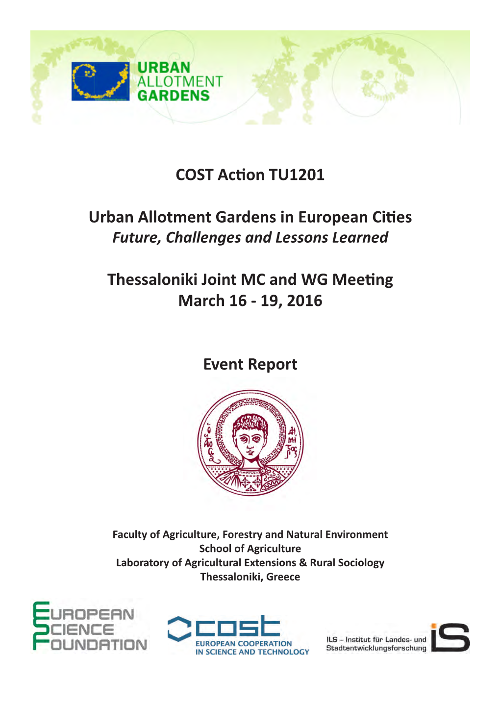 COST Action TU1201 Urban Allotment Gardens in European Cities