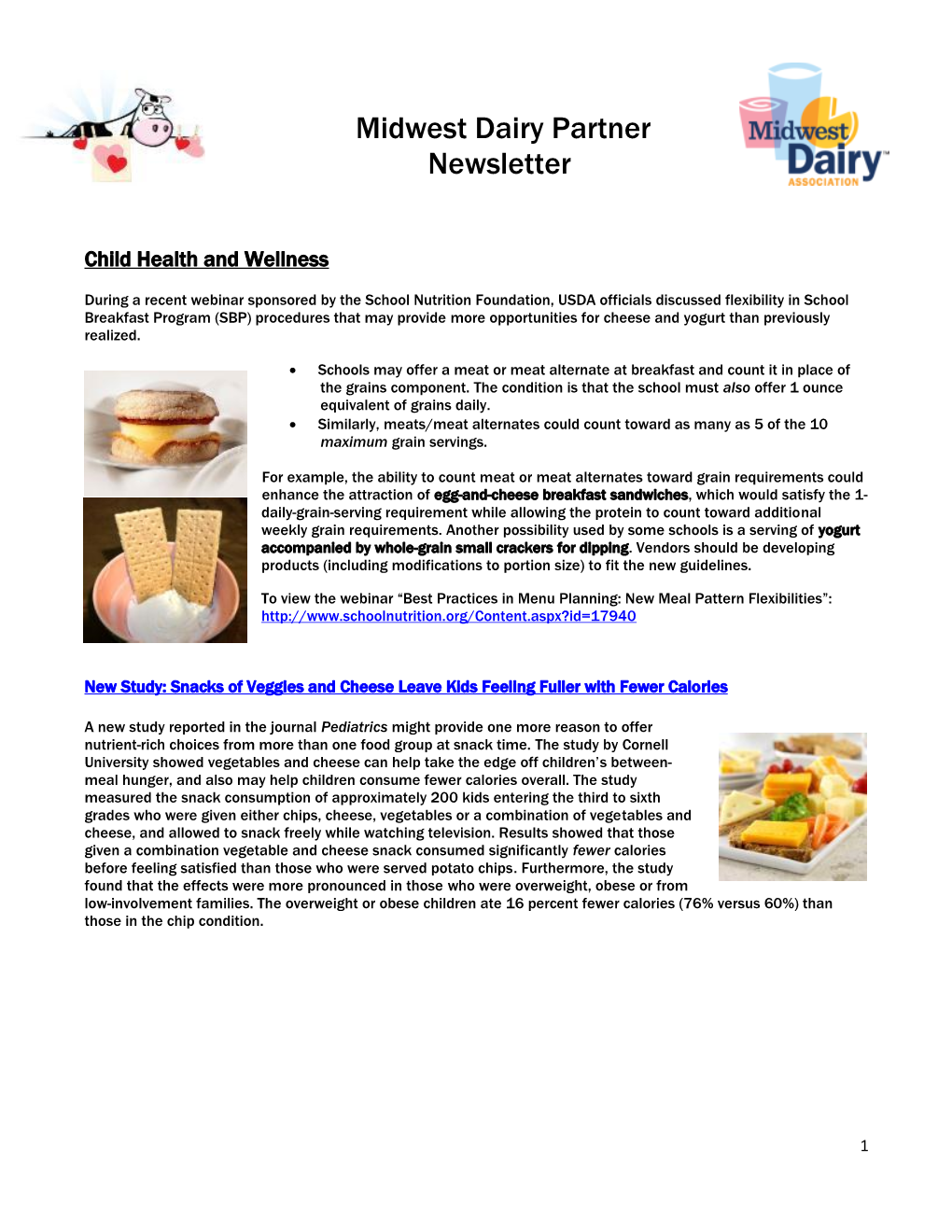 Midwest Dairy Partner Newsletter