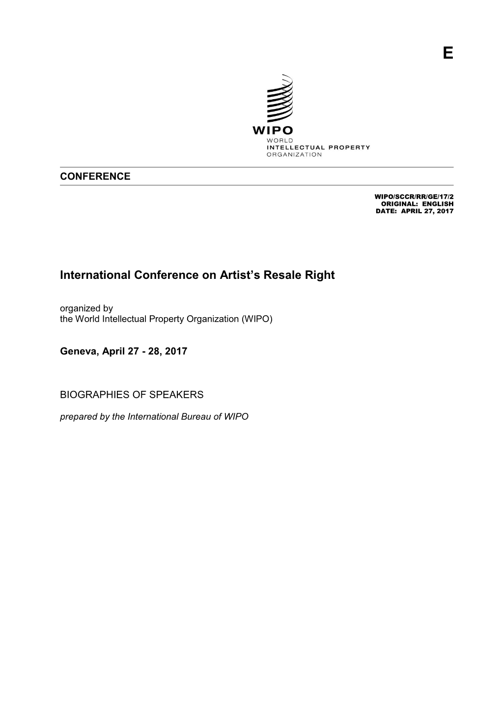 International Conference on Artist's Resale Right