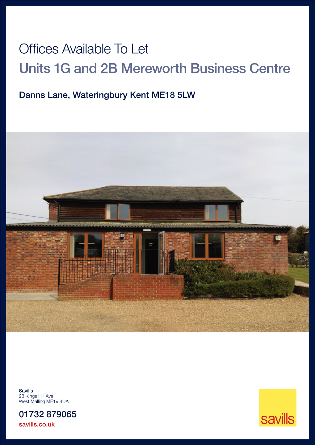 Units 1G and 2B Mereworth Business Centre.Indd