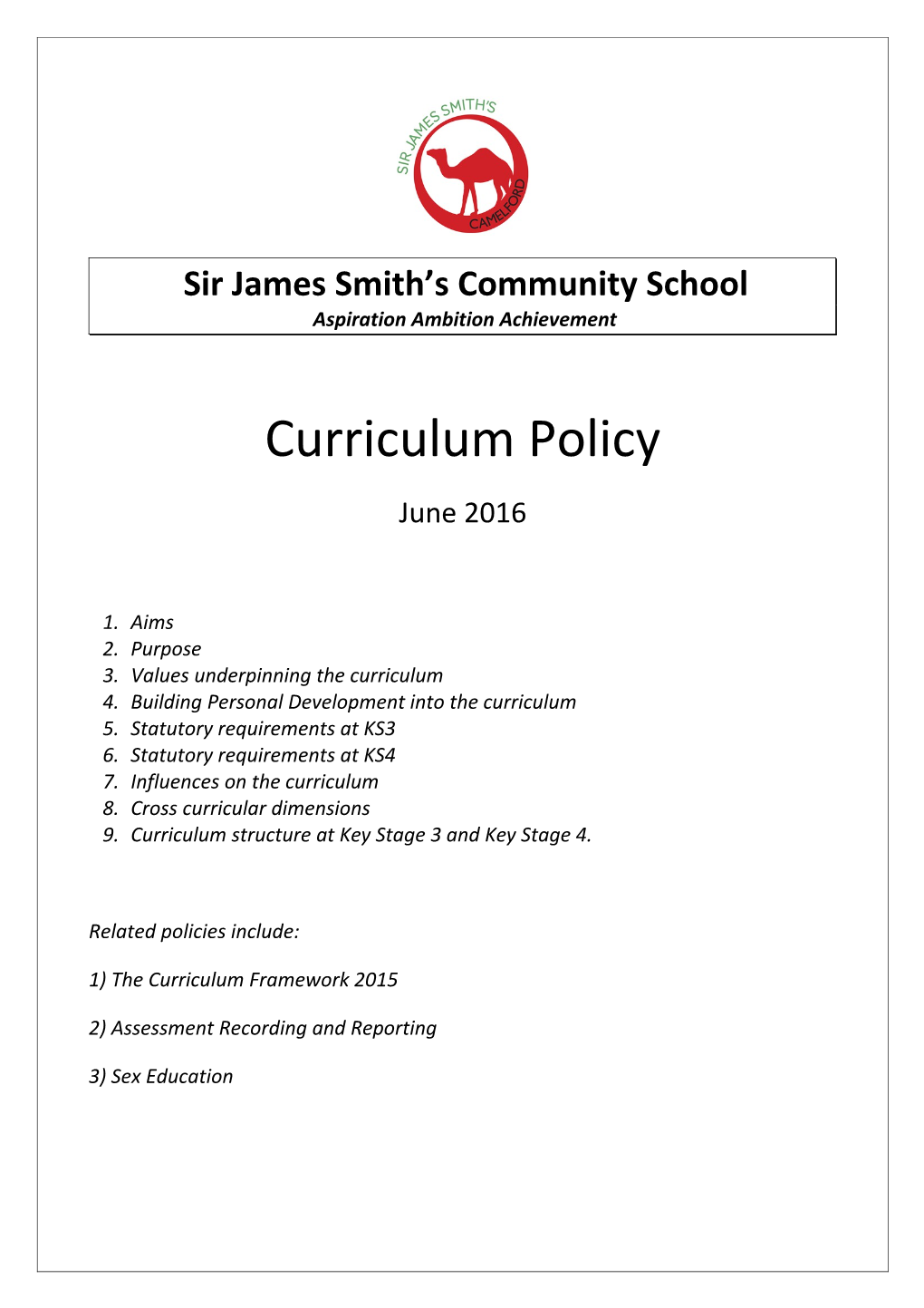 Sir James Smith S Community School