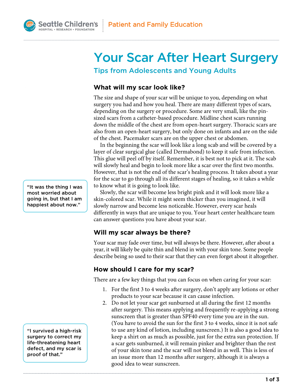 PE1348 Your Scar After Heart Surgery