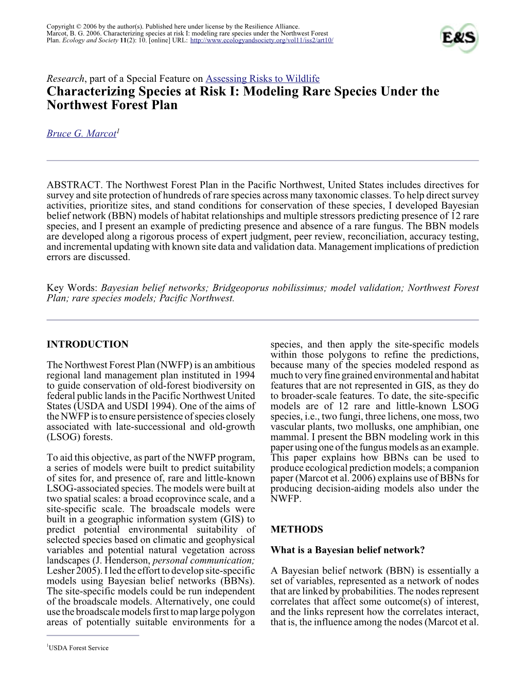 Modeling Rare Species Under the Northwest Forest Plan