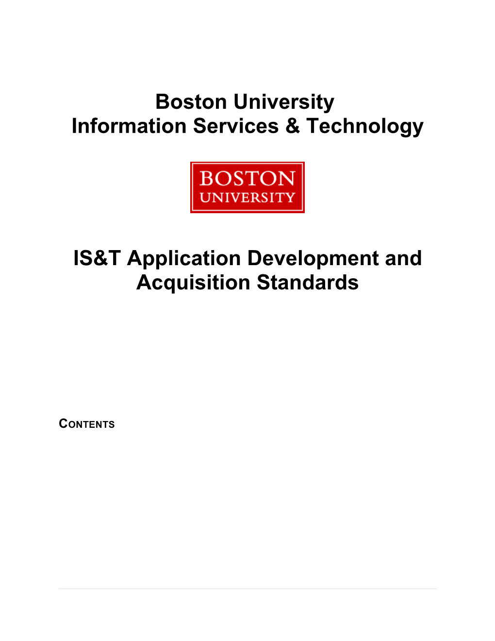 Application Development And Acquisition Standards