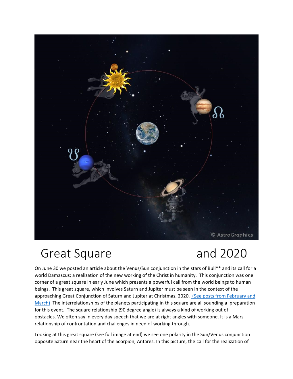 Great Square and 2020