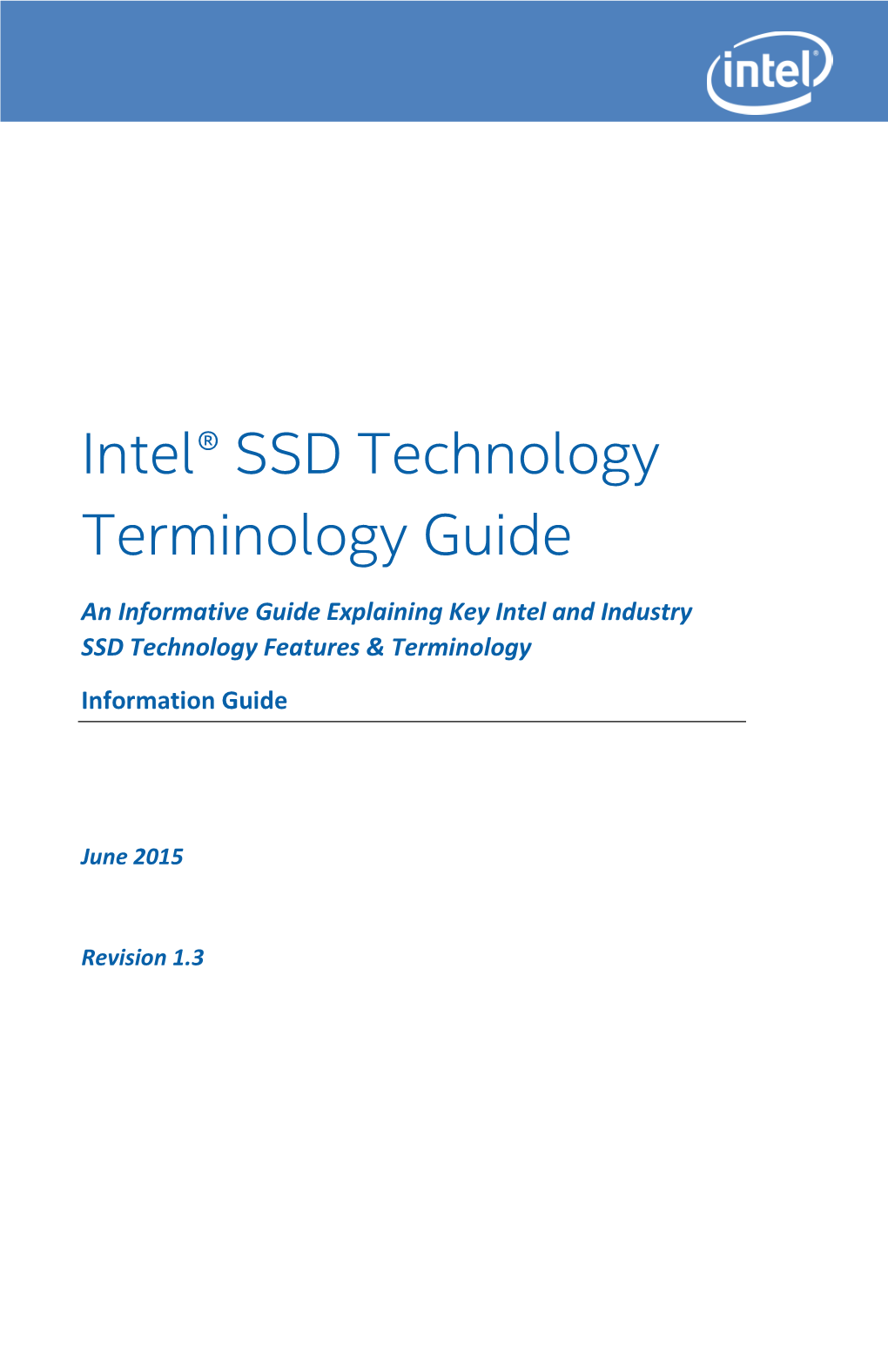 Intel® SSD Technology Terminology Guide