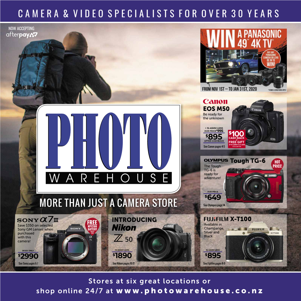 Than Just a Camera Store Camera & Video Specialists for Over 30 Years