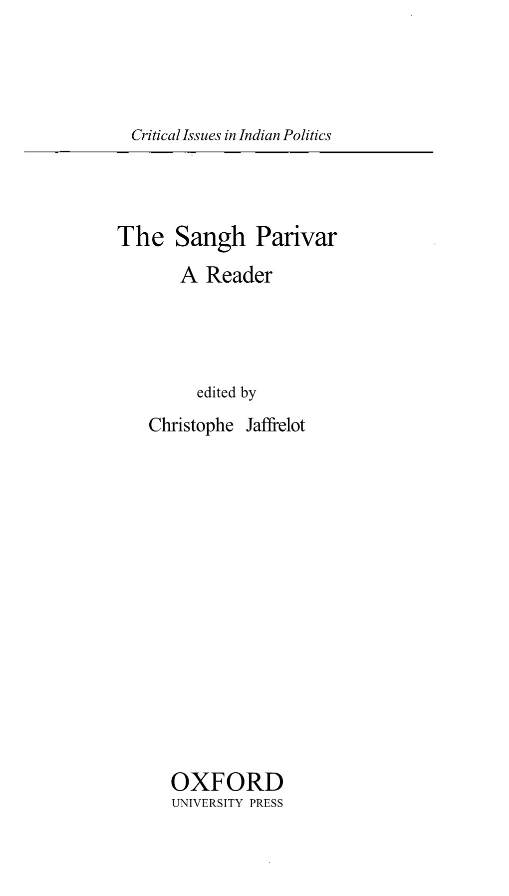 The Sangh Parivar a Reader