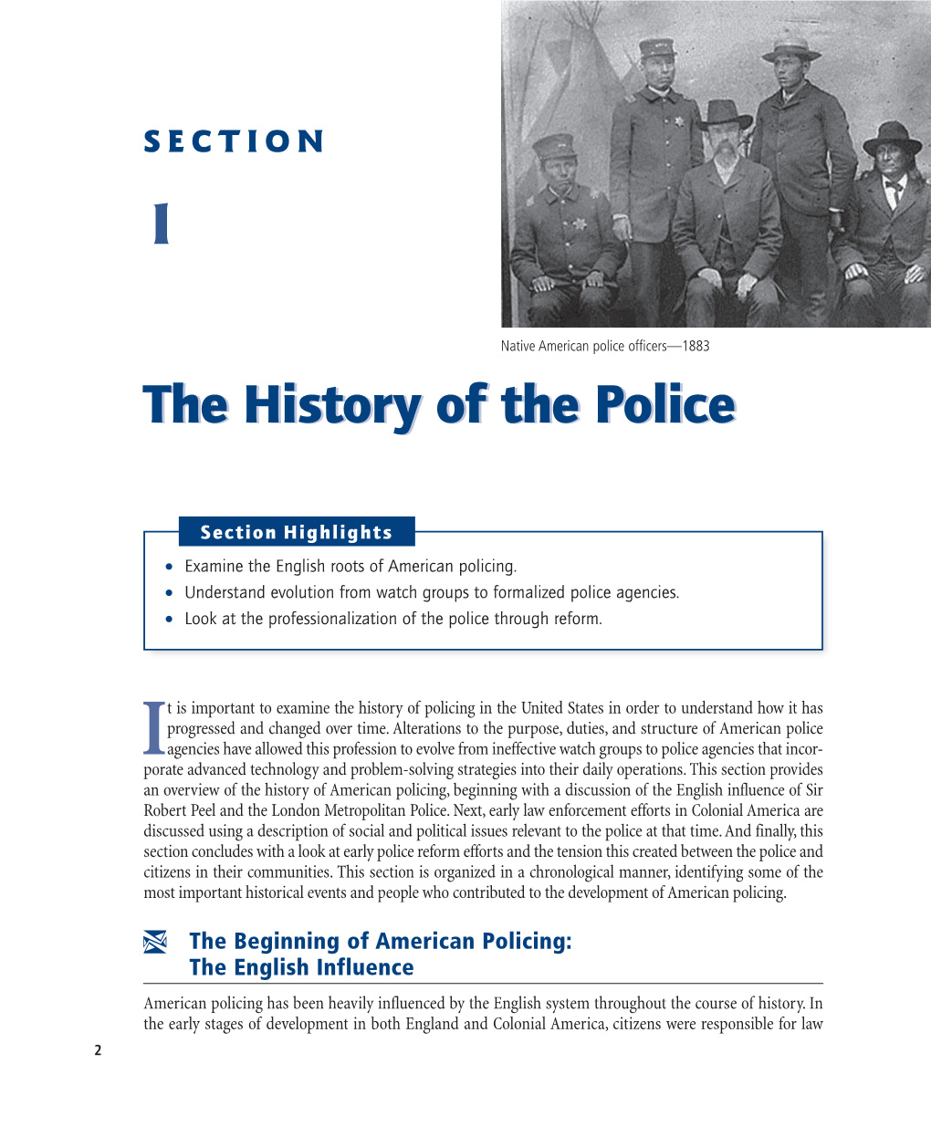 Police Officers—1883 Thethe Historyhistory Ofof Thethe Policepolice