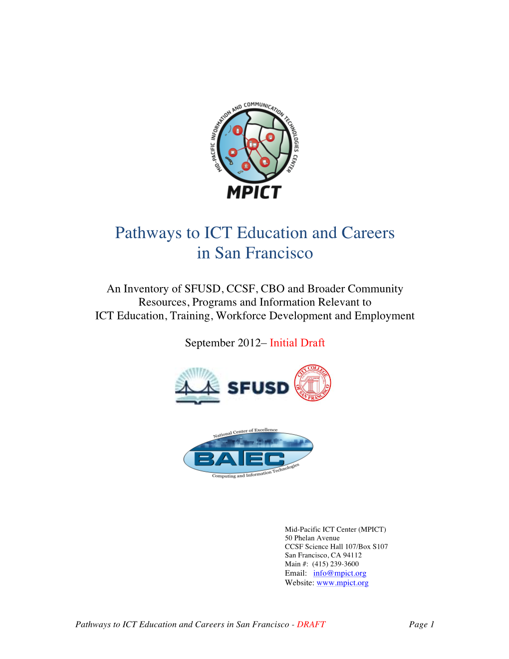 Pathways to ICT Education and Careers in San Francisco