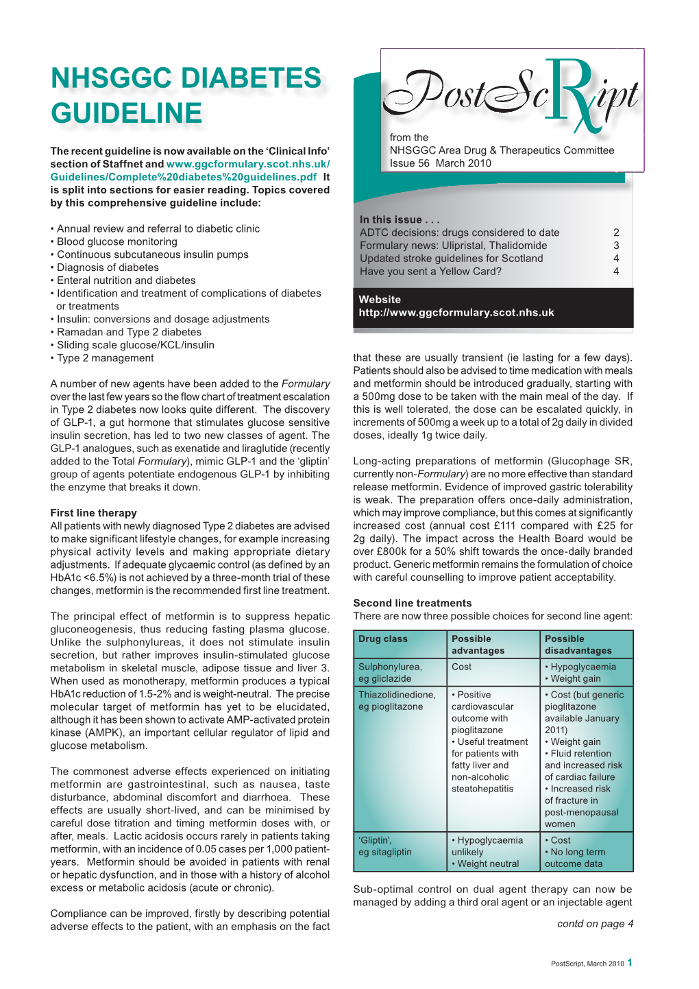 Nhsggc Diabetes Guideline