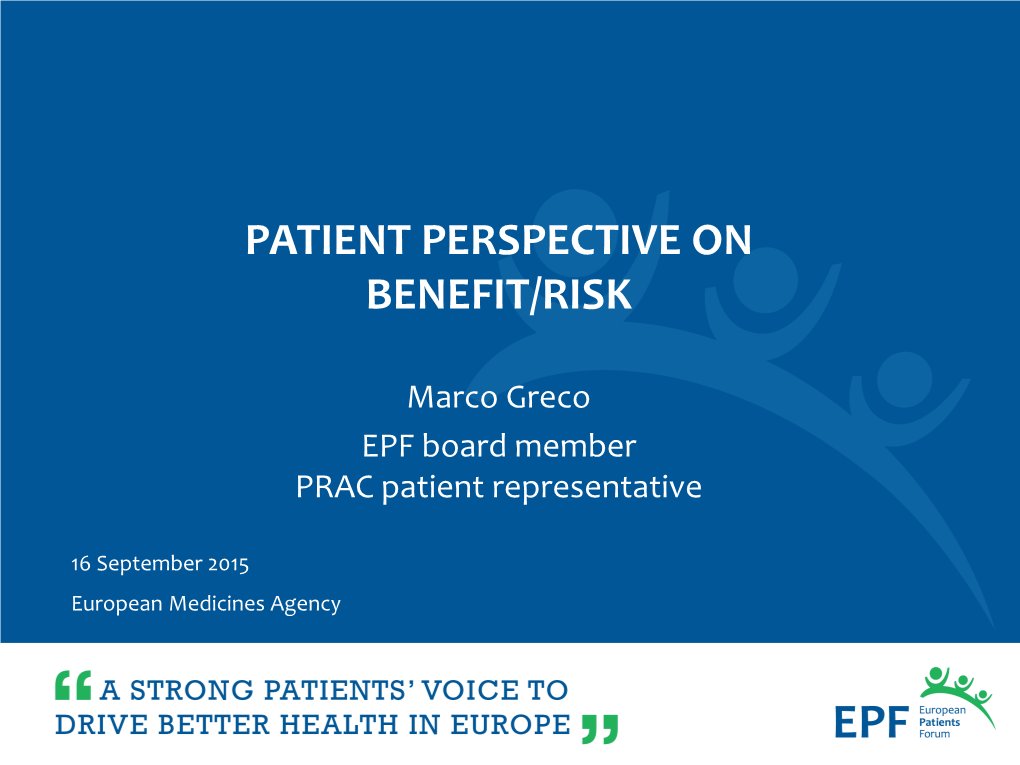 PRAC Patient Representative