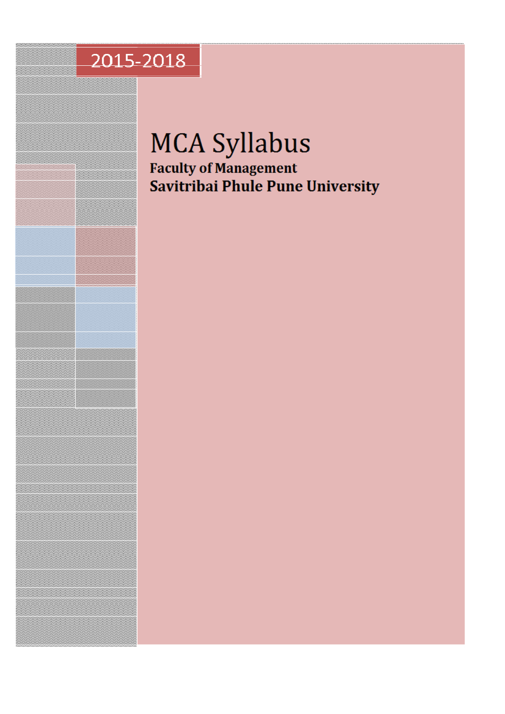 MCA 2015 Detailed Syllabus