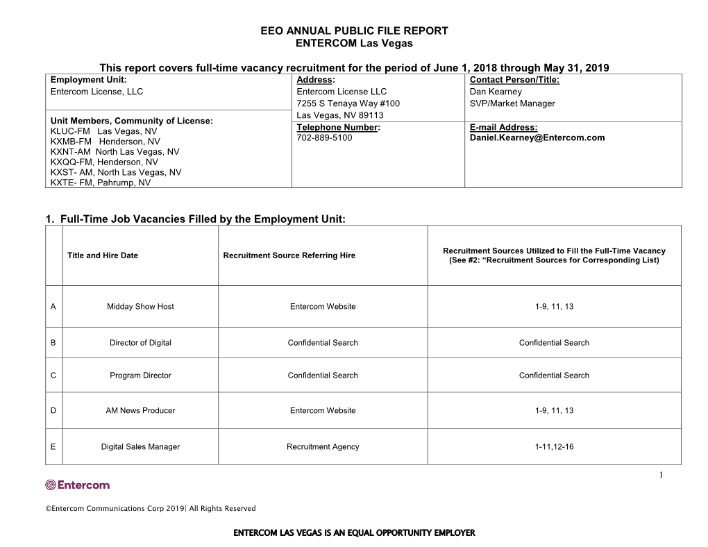 Eeo Public File Report