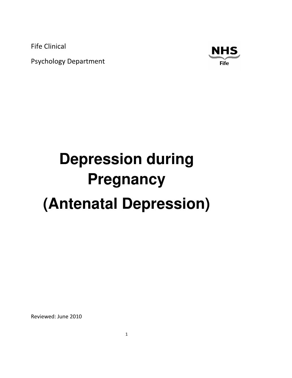 Antenatal Depression)