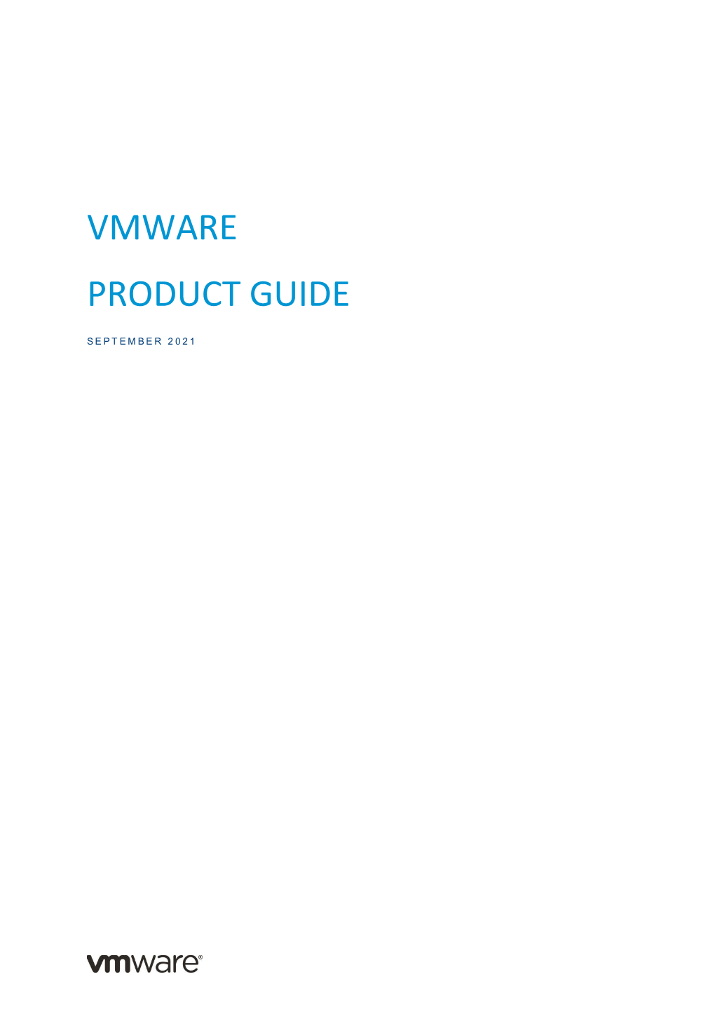 Vmware Product Guide