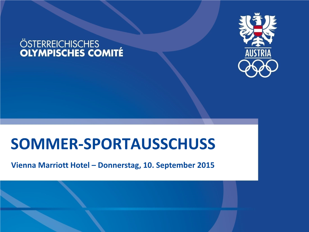 Olympic Team Austria Im Vienna Marriott Hotel • 17