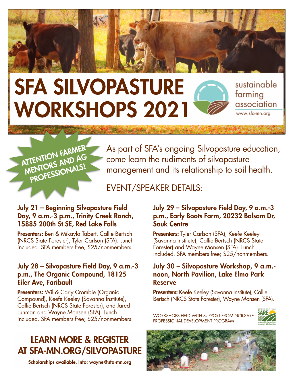 Sfa Silvopasture Workshops 2021