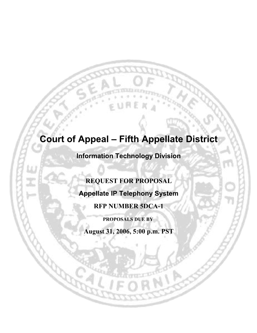 Court of Appeal Fifth Appellate District