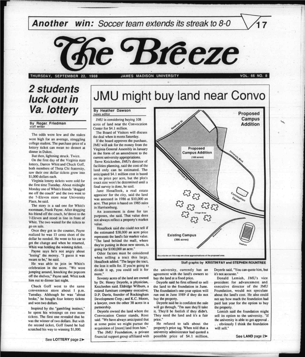 September 22, 1988 James Madison University Vol