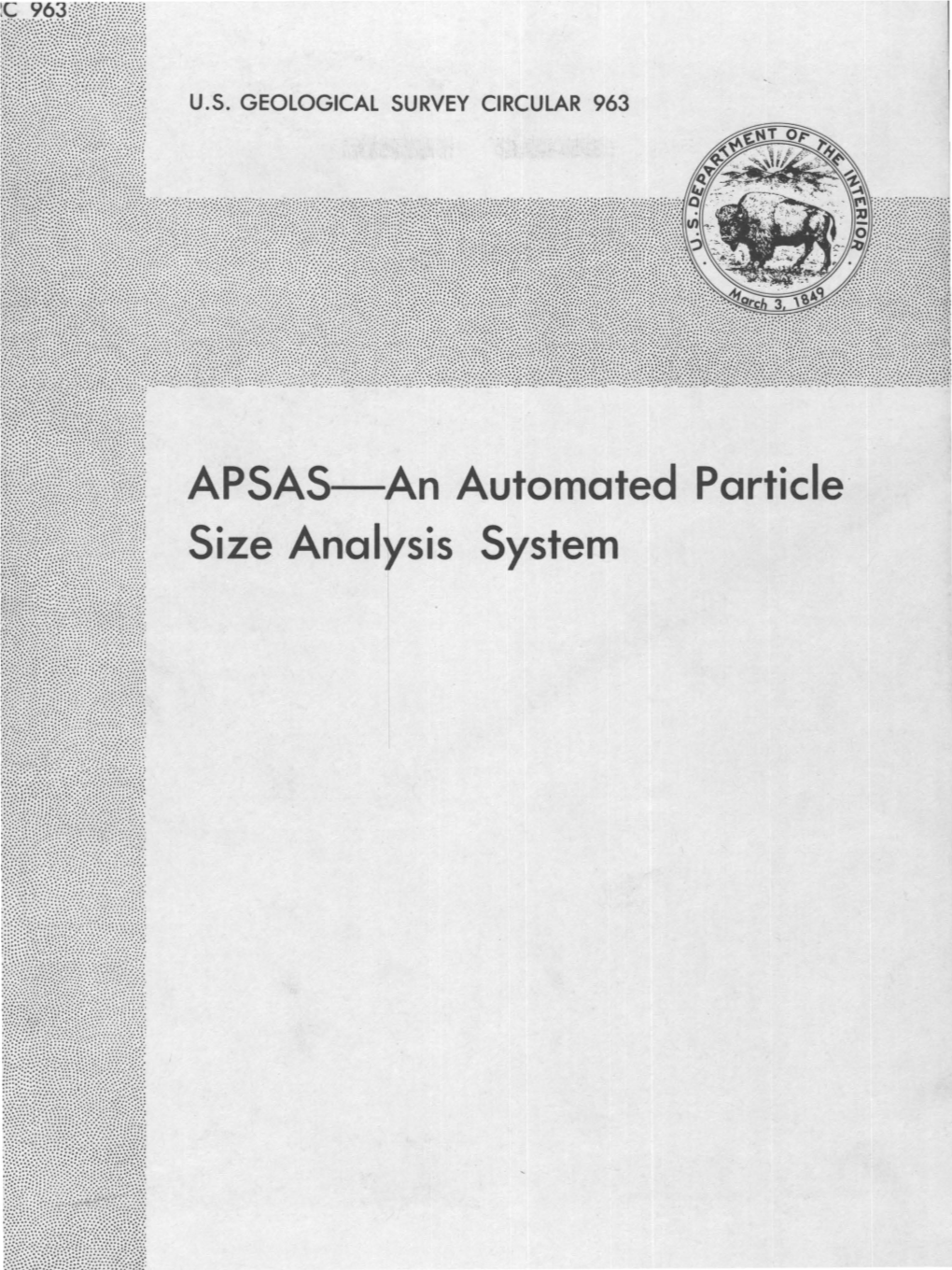 APSAS an Automated Particle Size Analysis System