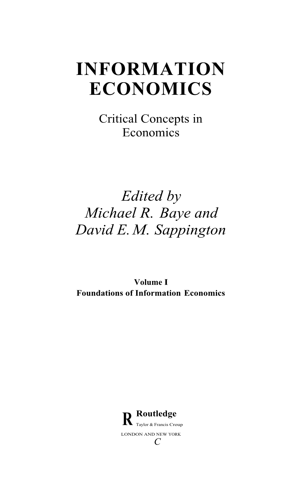 Information Economics