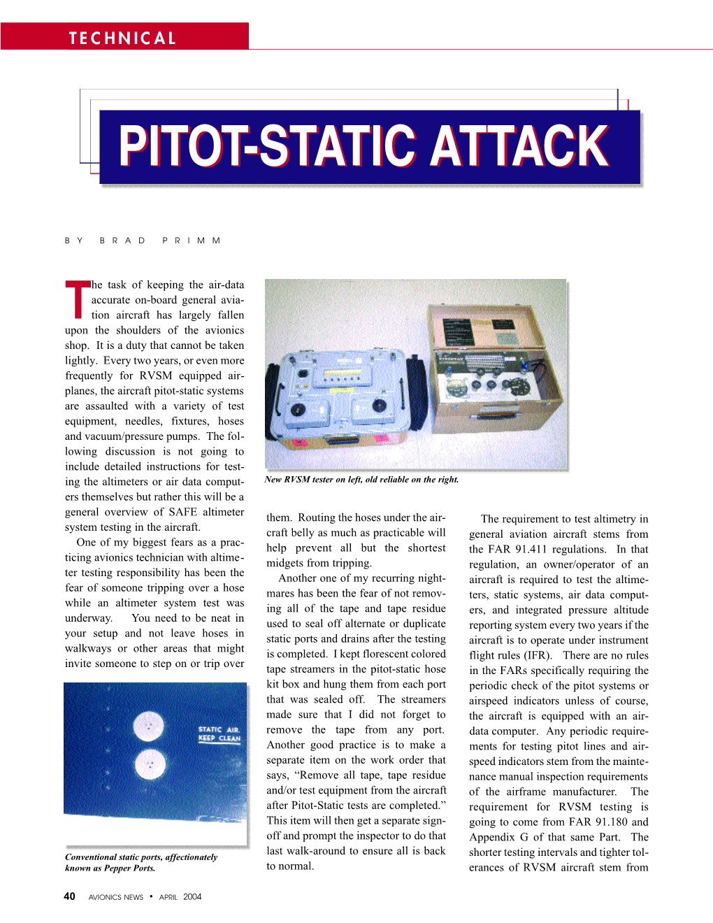 Pitot-Static Attack