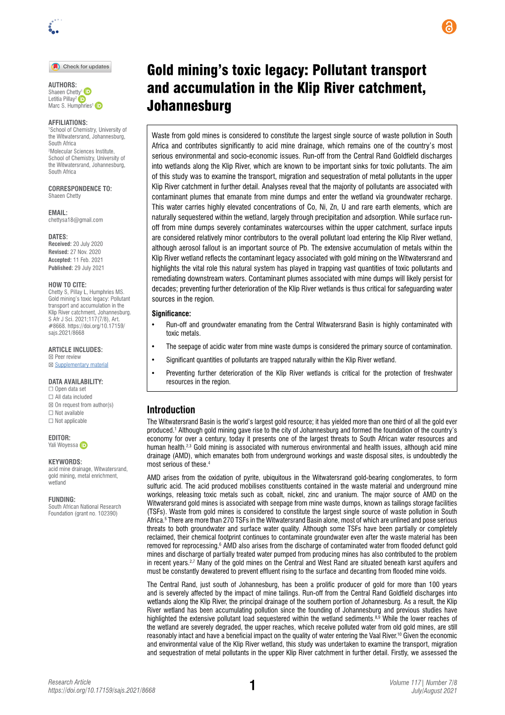 Gold Mining's Toxic Legacy: Pollutant Transport and Accumulation in The