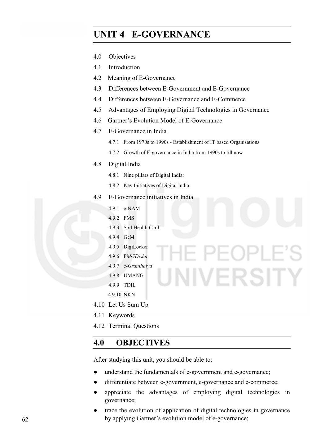 Unit 4 E-Governance