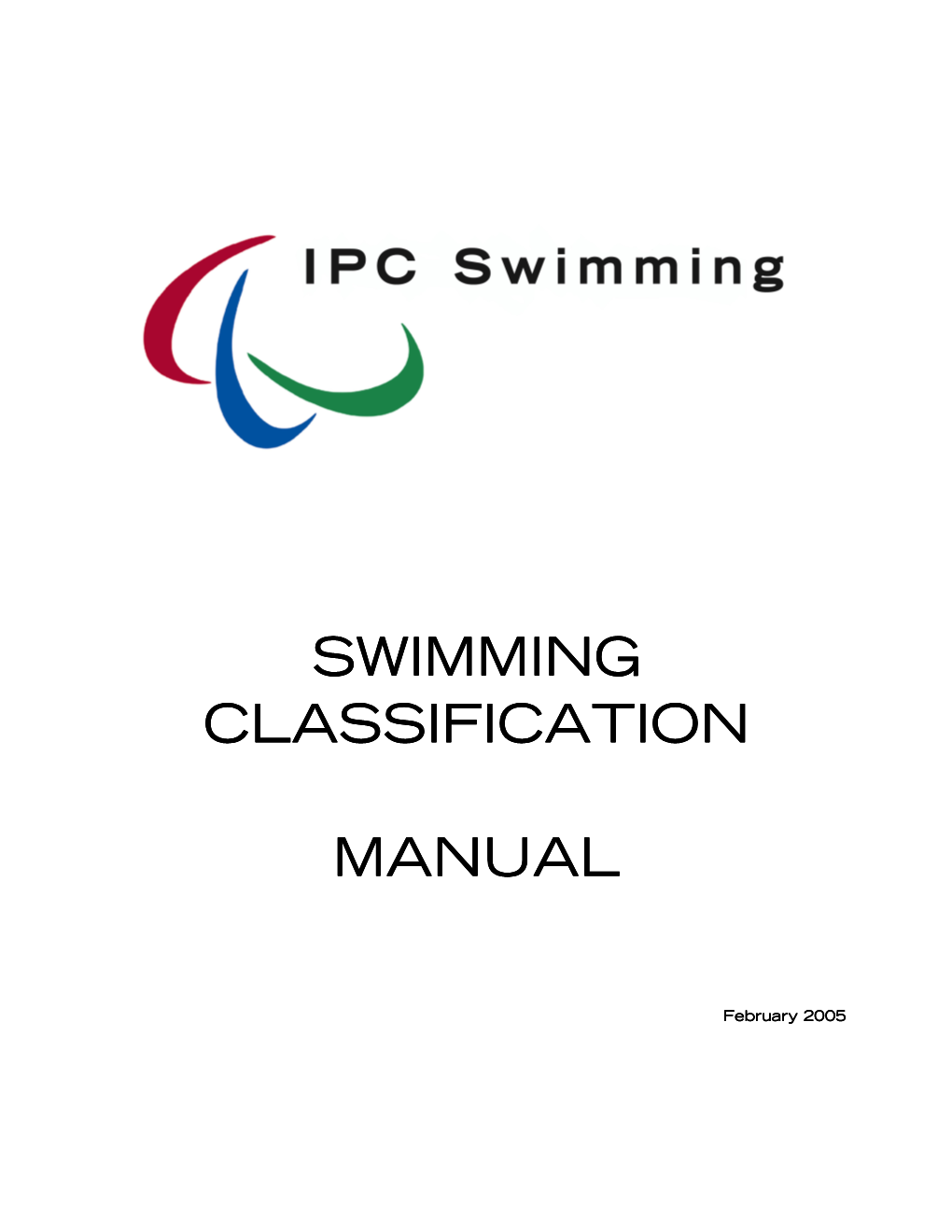 Swimming Classification Classification Manual