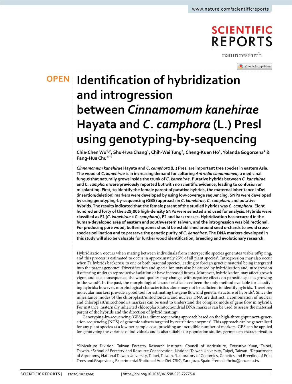 Identification of Hybridization and Introgression Between