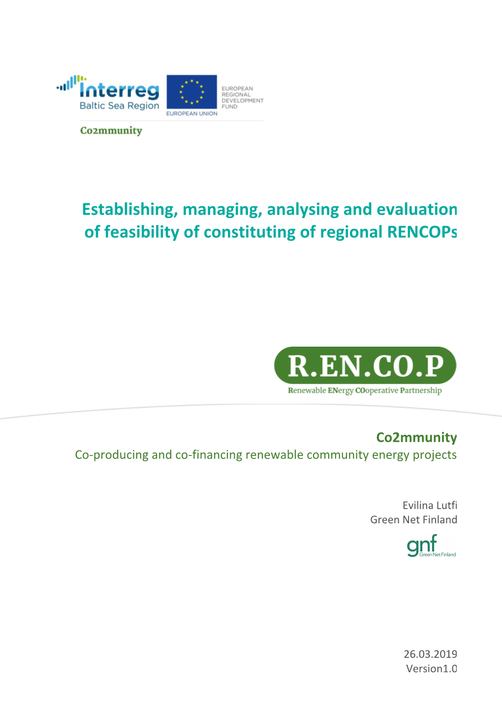 Feasibility of Constituting of Regional Rencops (PDF)