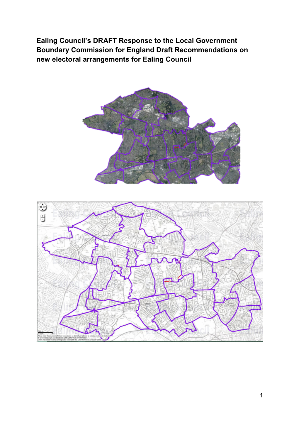 Ealing Council's DRAFT Response to the Local Government Boundary