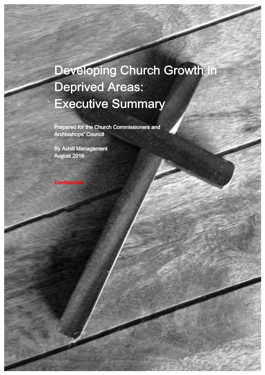Developing Church Growth in Deprived Areas: Executive Summary