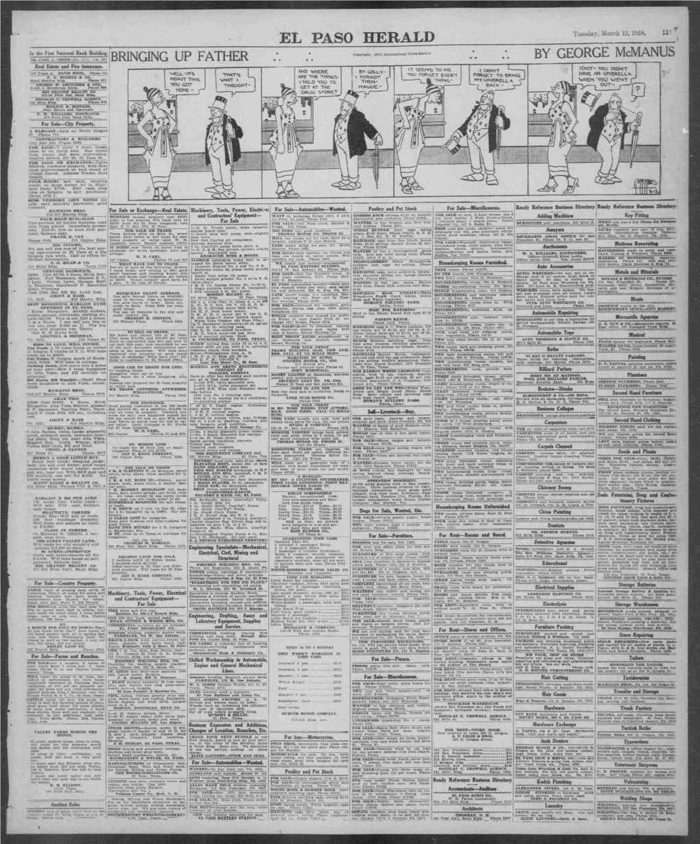 EL PASO HERALD Tuesday, March 12, 1918