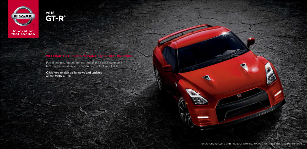 2015 Nissan GT-R Brochure