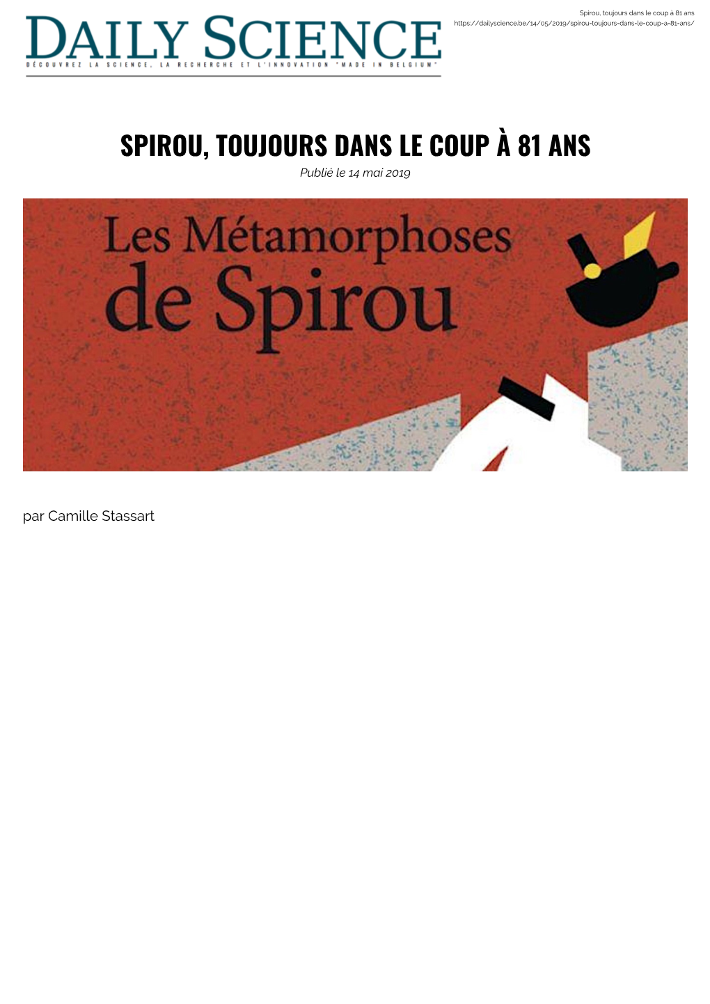 Spirou, Toujours Dans Le Coup À 81 Ans