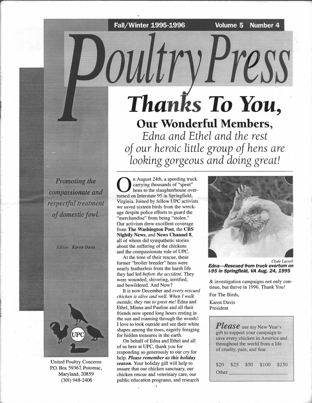 UPC Fall/Winter 1995-1996 Poultry Press