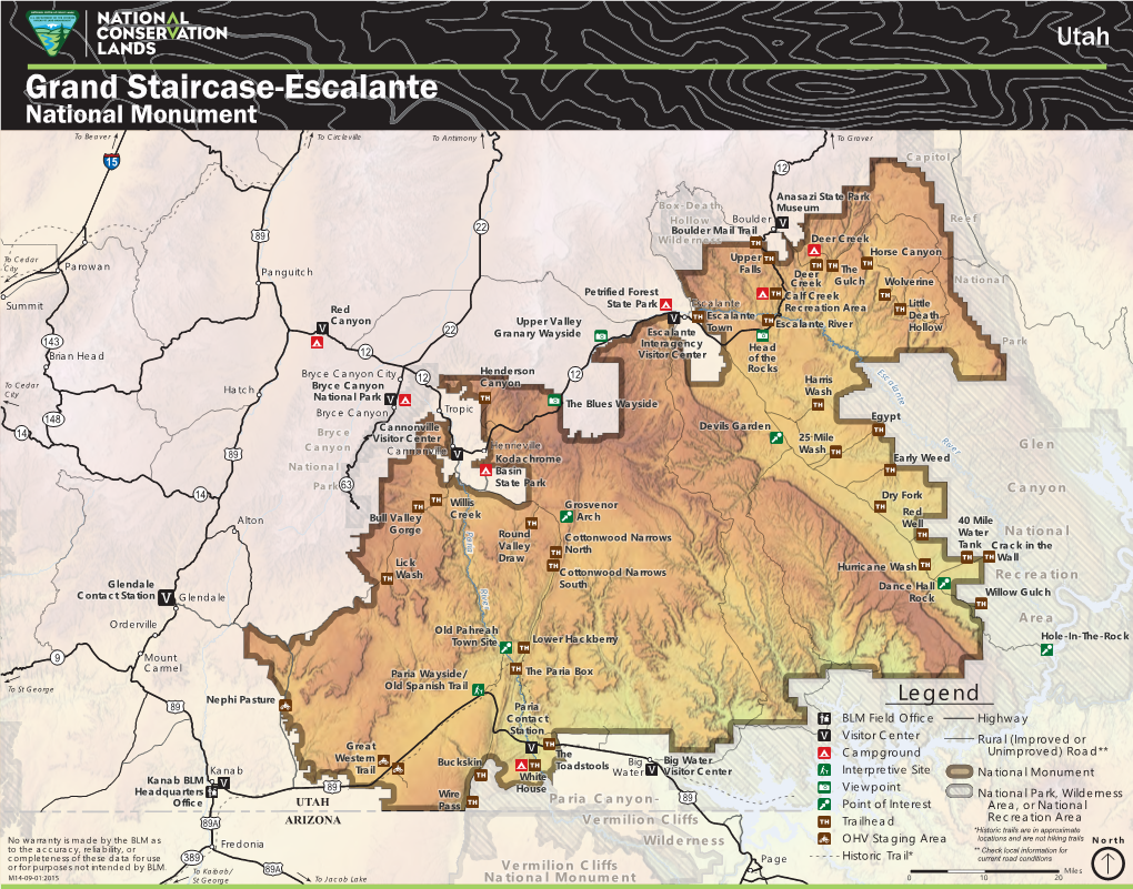 Grand Staircase-Escalante National Monument to Beaver to Circleville to Antimony to Grover