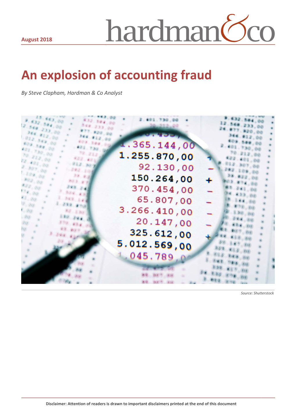 An Explosion of Accounting Fraud