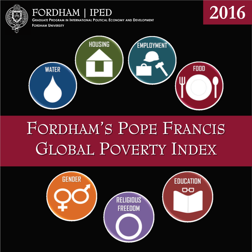 Fordham's Pope Francis Global Poverty Index