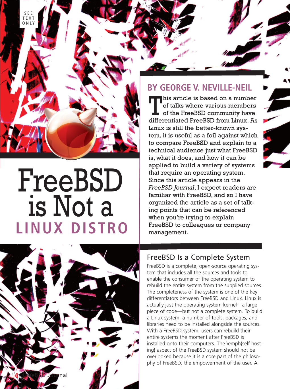 Freebsd Is Not a Linux Distro