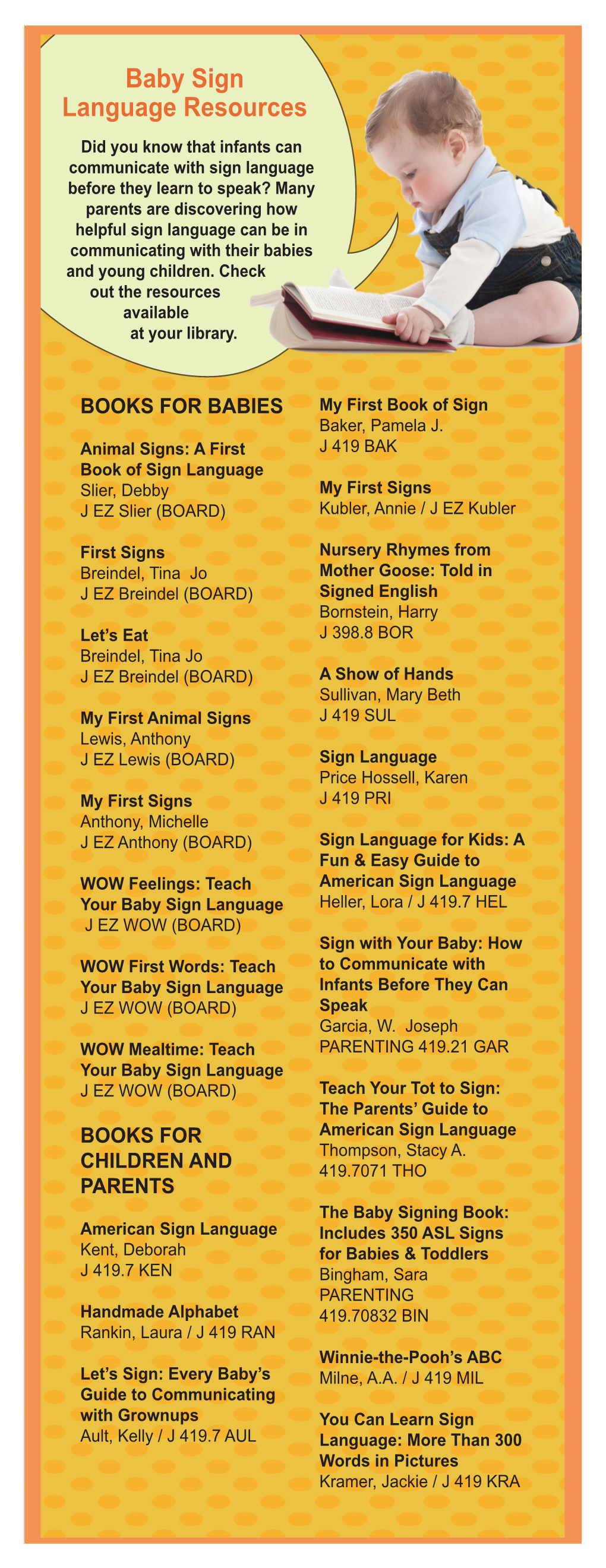 Baby Sign Language Resources