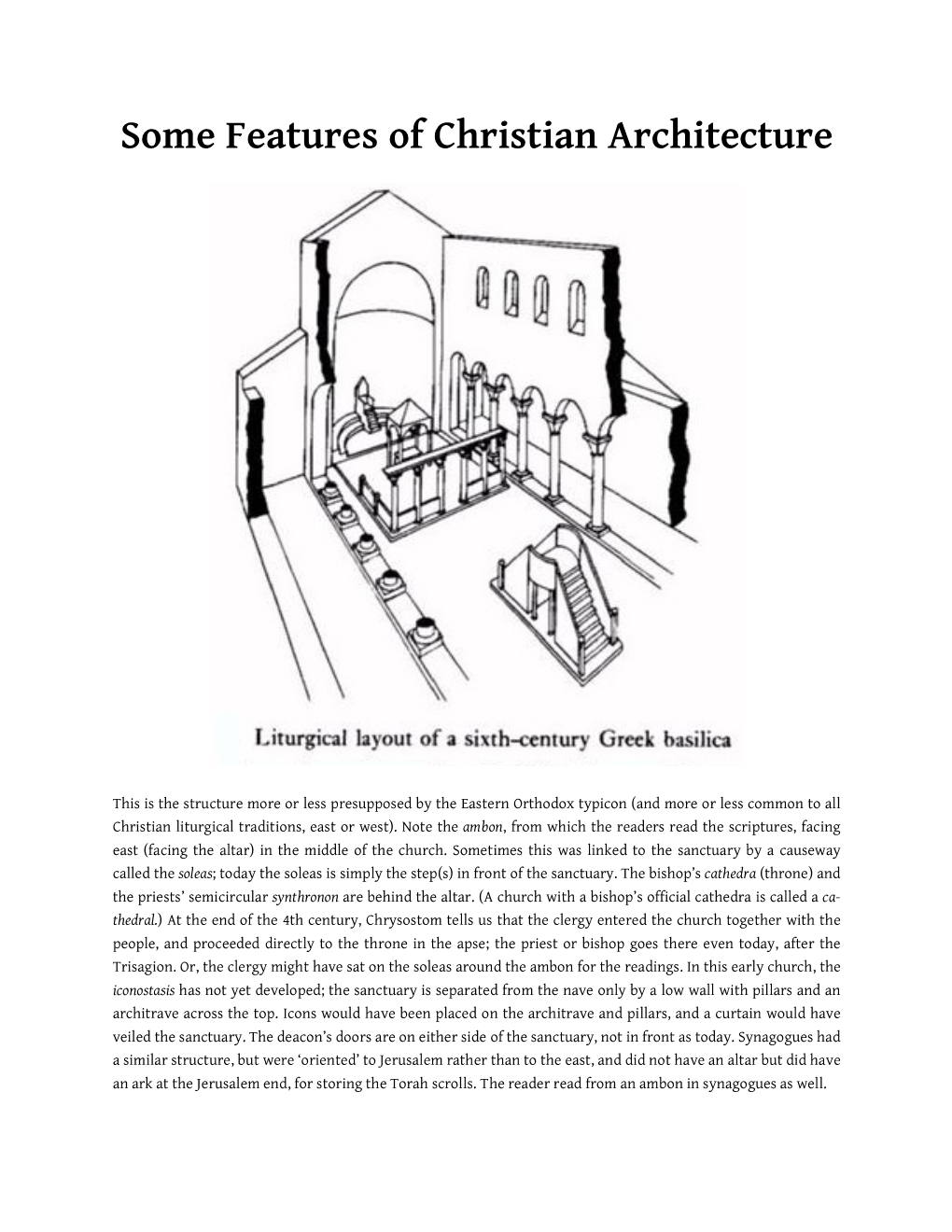 Liturgical Architecture Cutaway Views
