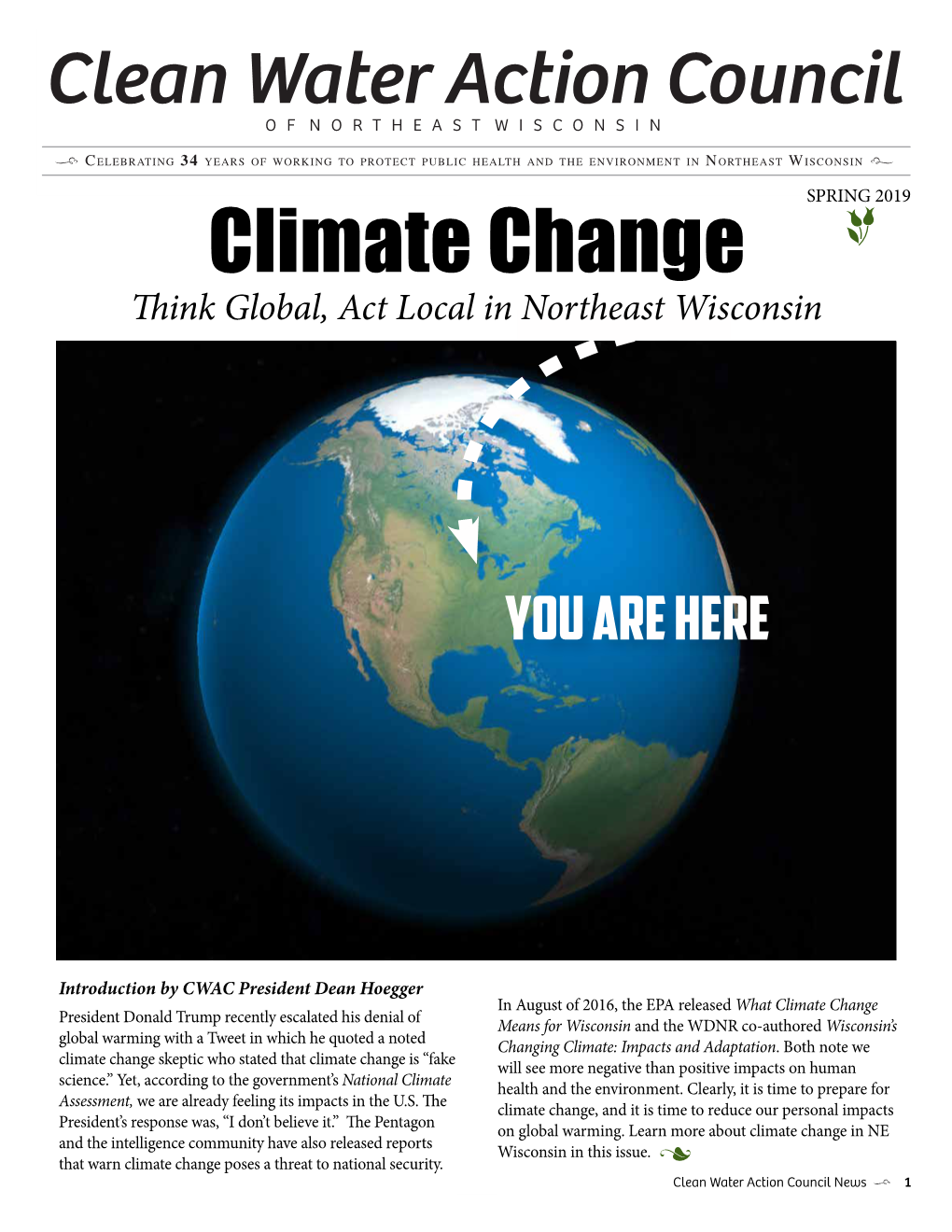 Climate Change Think Global, Act Local in Northeast Wisconsin