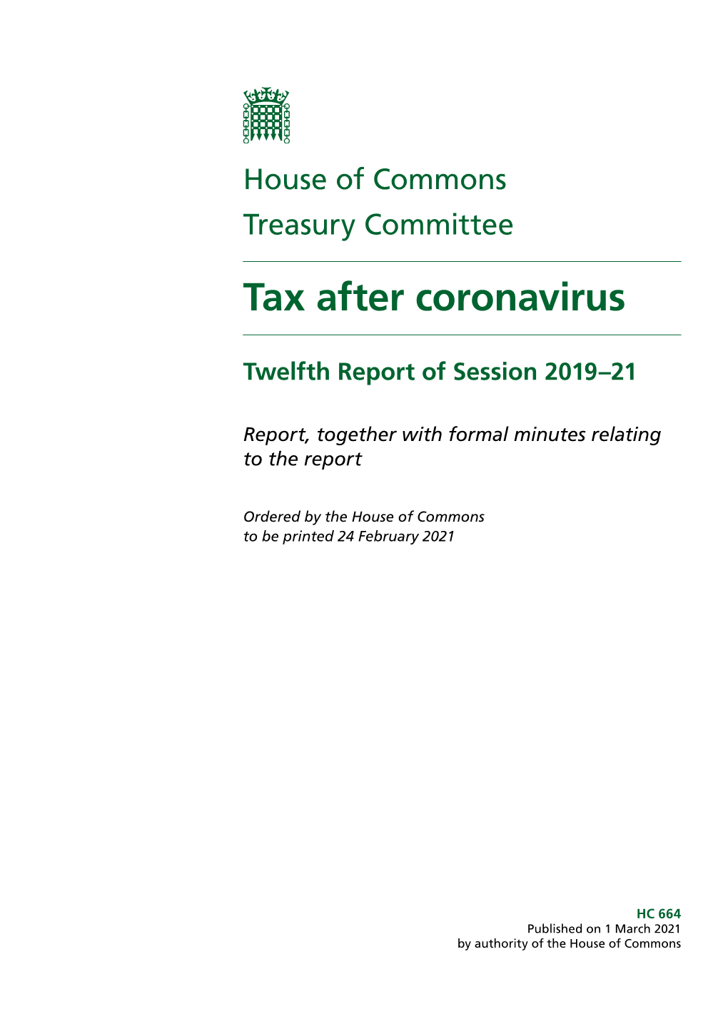 Tax After Coronavirus