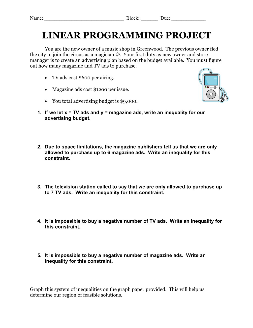 Linear Programming Project